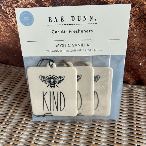 Rae Dunn Other - RAE DUNN. Be kind Car Air Fresheners
MYSTIC VANILLA THREE CAR AIR FRESHE…